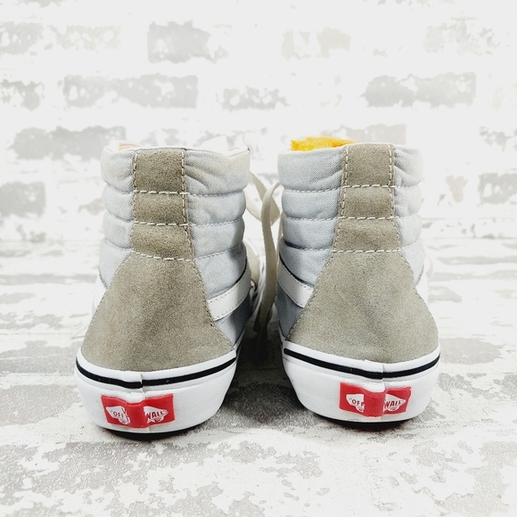 Vans Herringbone Sk8-Hi Unisex Grey Suede White Lace Up Sneakers E302 - Picture 7 of 12